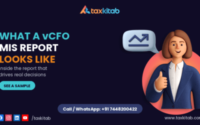 vCFO monthly MIS report contents — TaxKitab