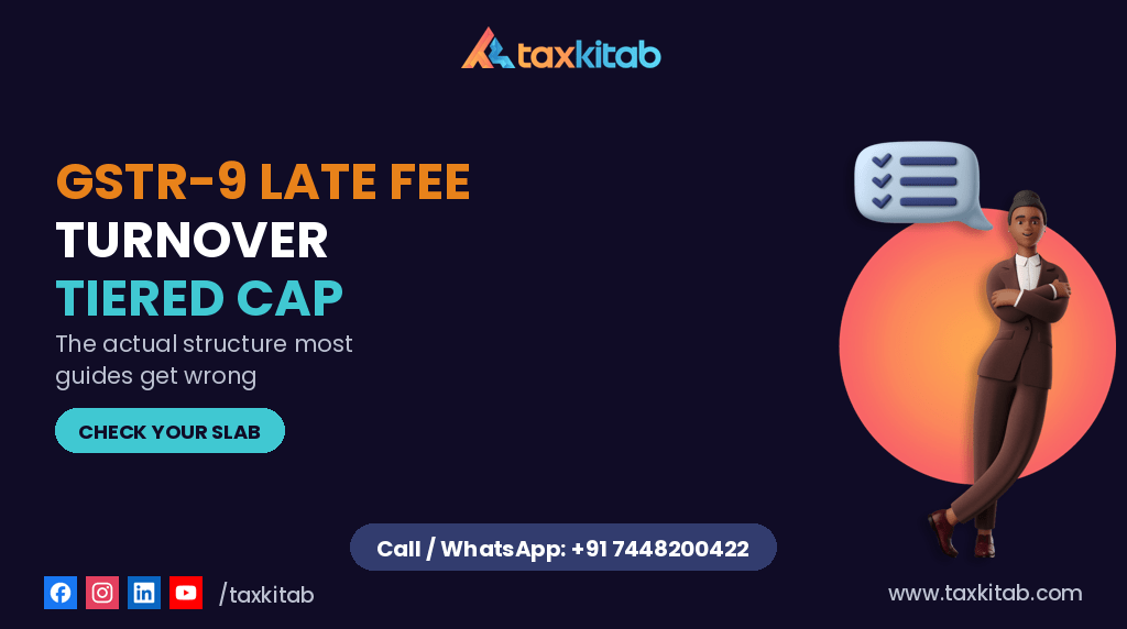 GSTR-9 late fee turnover tiered cap — TaxKitab