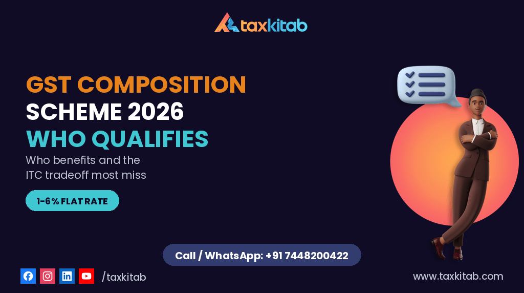 GST Composition Scheme 2026 who qualifies — TaxKitab