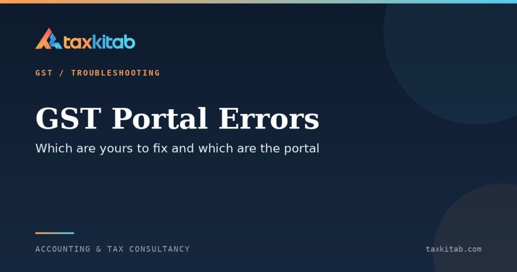 Common GST portal error codes and how to fix each one