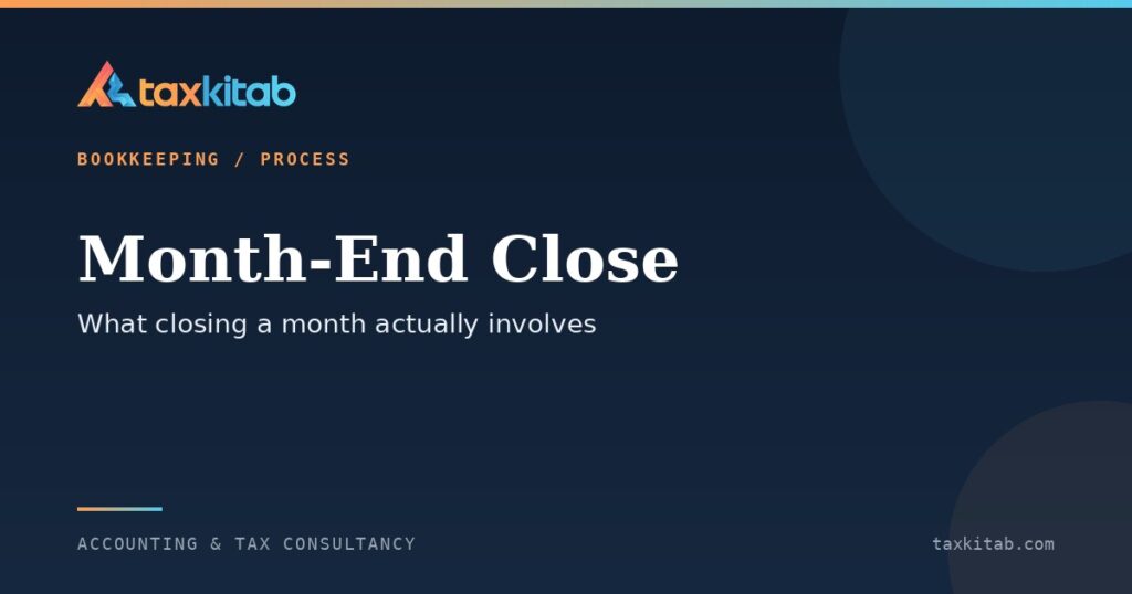 Month-end close checklist for a small business in order