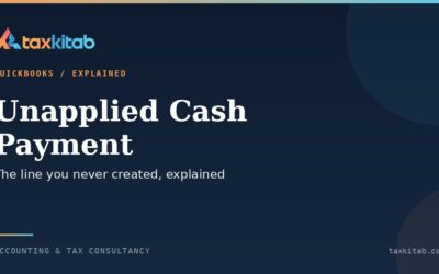 Unapplied Cash Payment Income line on a QuickBooks profit and loss report