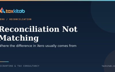 Xero bank reconciliation not matching and how to find the difference