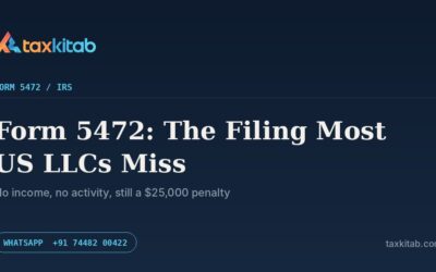 Form 5472 for foreign-owned US LLCs — TaxKitab