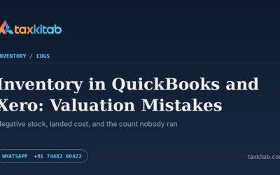 Inventory valuation in QuickBooks and Xero — TaxKitab