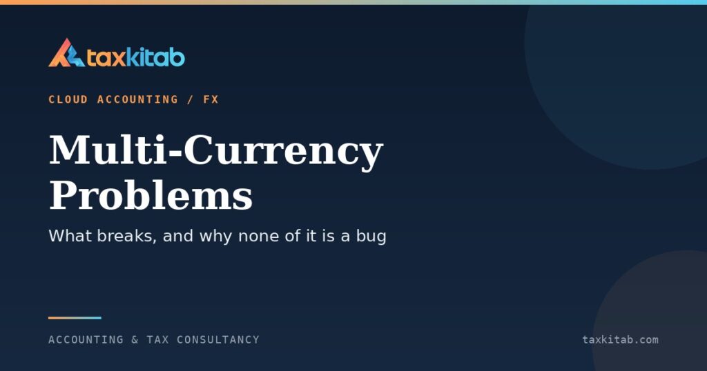 Multi-currency accounting problems in QuickBooks and Xero