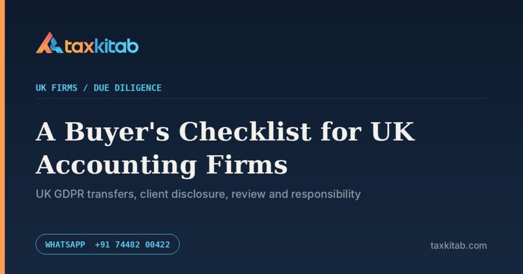 Outsourcing checklist for UK accounting firms — TaxKitab