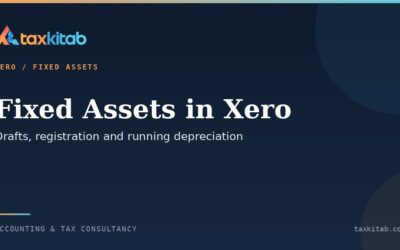 Xero fixed asset register setup and running depreciation
